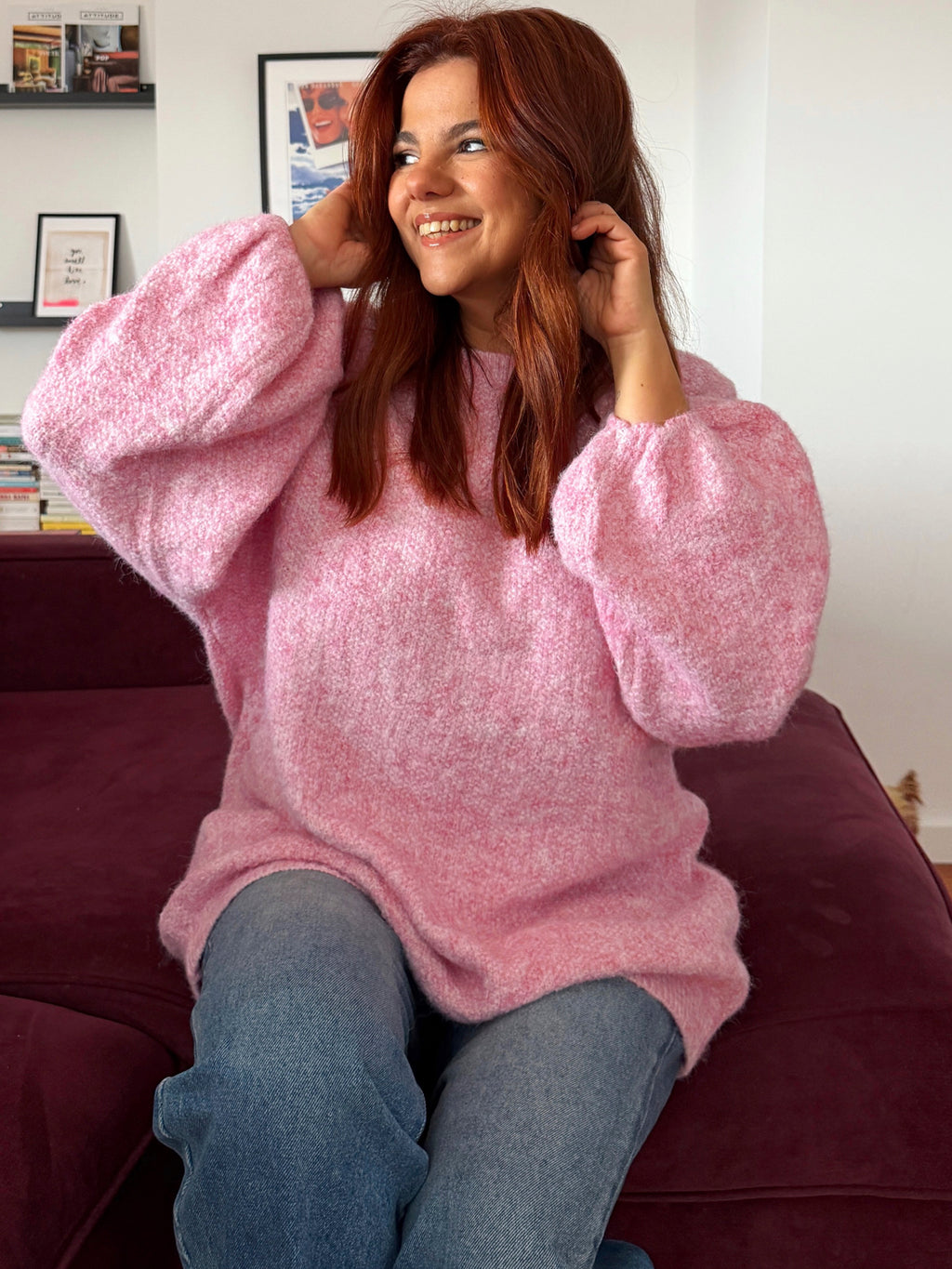 Caviar Knit Jumper Bubblegum