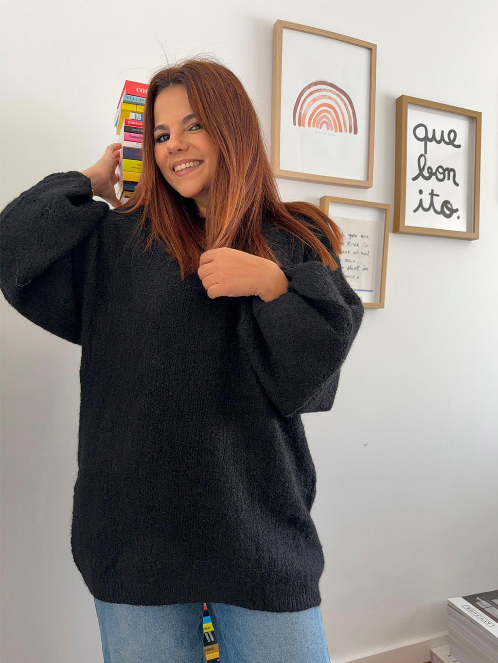 Caviar Knit Jumper Black