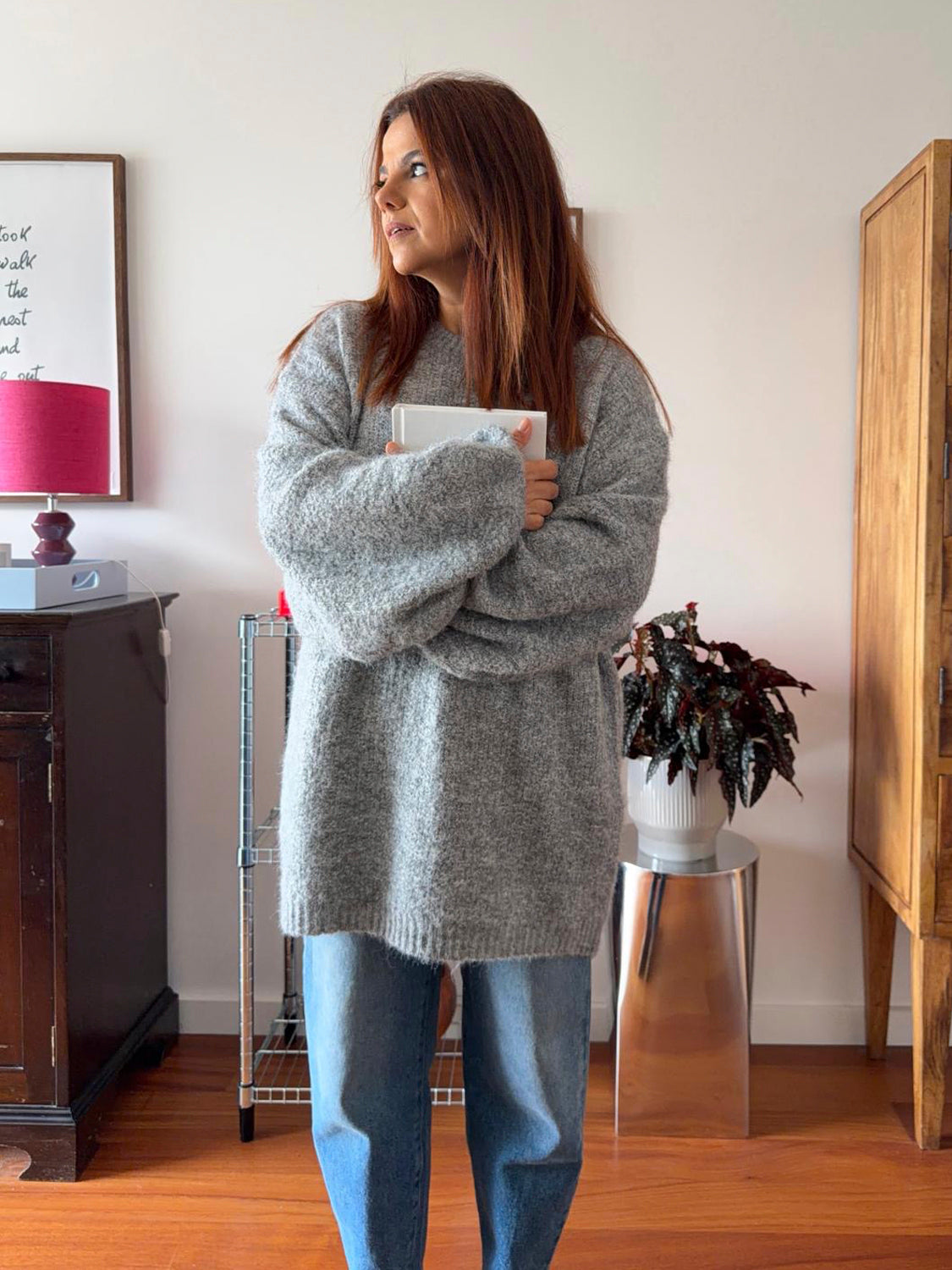 Caviar Knit Jumper Grey